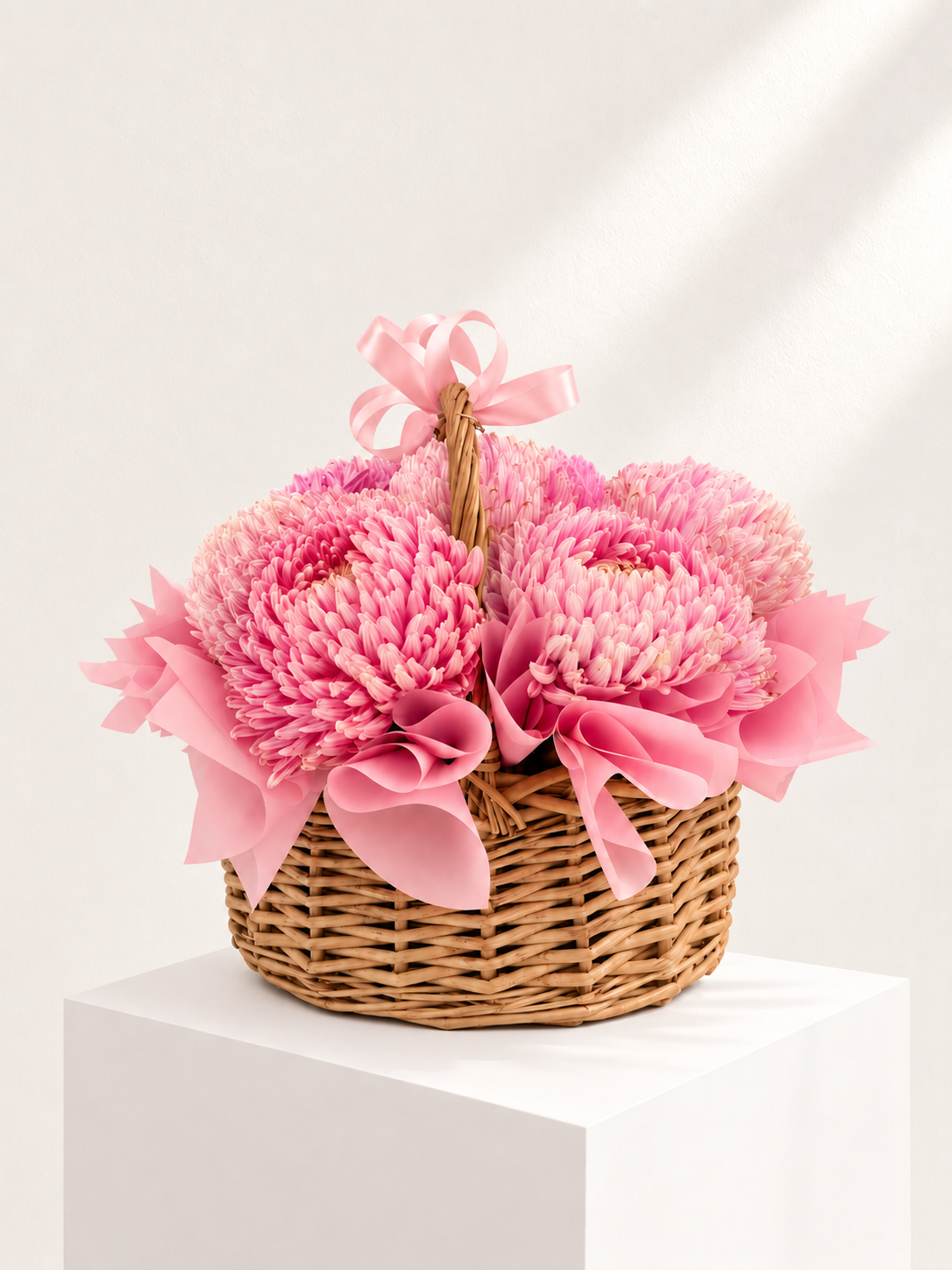 Kinza Basket Collection - Pink Chrysanthemum Cloud