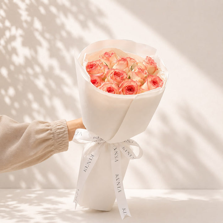 Kinza Blush Rose Bouquet
