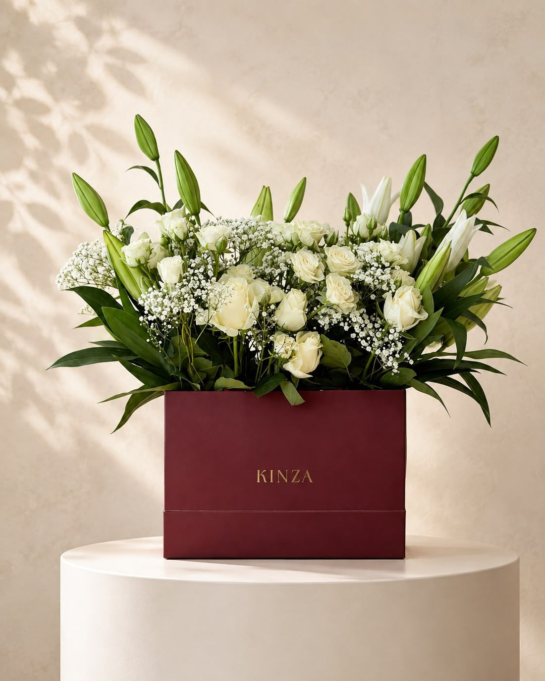 Signature Kinza Red Bag Floral Arrangement